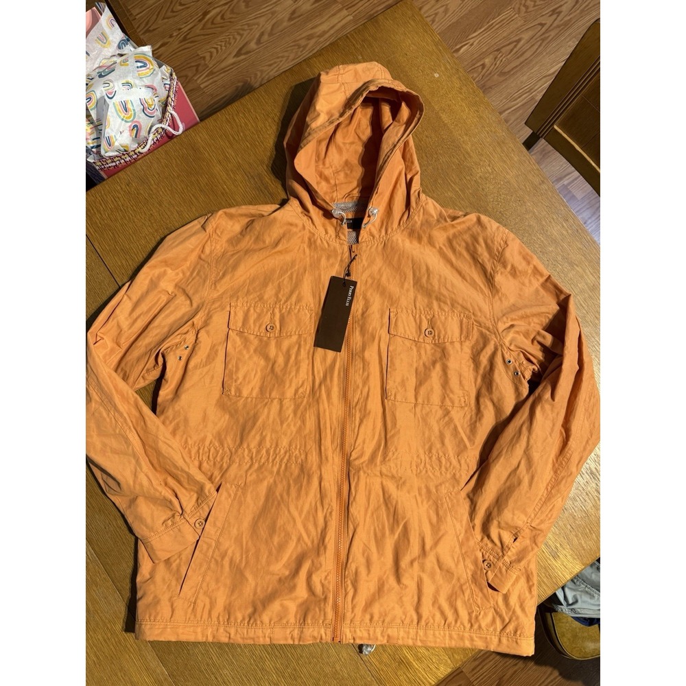 Perry Ellis Ripstop‎ Jacket NWT Sunset Rendezvous Apricot Buff Metallic Blend XL